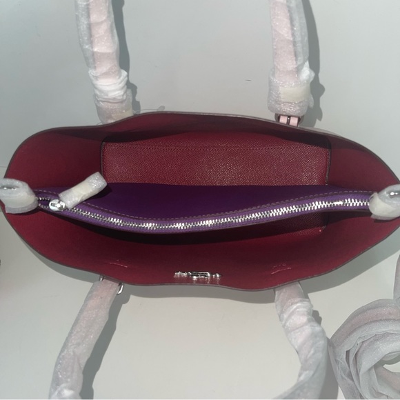 Coach Mollie Tote 25 In Ice Pink & Silver - New With Tag- Reemoly - Picture 7 of 16